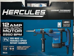 HERCULES 1_9/16" SDS Max-Type Variable Speed Rotary Hammer 12Amp - HE34 - Picture 1 of 2