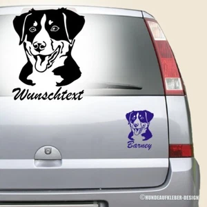 Appenzeller Sennenhund Autoaufkleber mit Wunschtext 15cm Hundeaufkleber 0358 - Bild 1 von 2