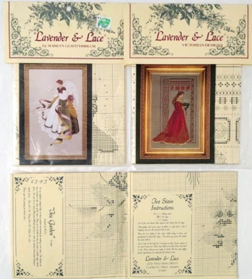Lavender & Lace Cross Stitch Marilyn Leavitt Imblum Angel Celtic Christmas Lot 3 - Image 1 of 4