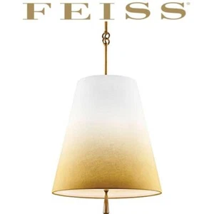 Feiss Tori 18" 3 Light Large Cone Pendant, Bali Brass Finish, F2958/3BLB - Picture 1 of 1