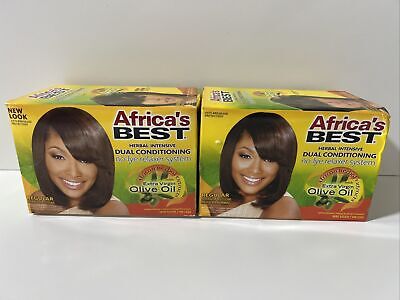2 -Africa's Best Herbal Intensive No-Lye Dual Conditioning Relaxer System New • 15.70€