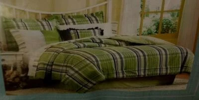 Cannon Green Spencer Plaid Comforter Set - KING SIZE - BRAND NEW IN PACKAGE - Image 1 of 4