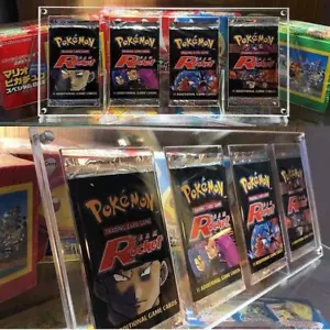 Pokemon Standard Booster Pack Protective Display Case/Trading Card/4 Packs - Picture 1 of 9