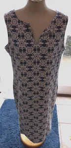 Pomodoro Brand New with Tags  Blue White Floral Shift Dress Size 14 - Picture 1 of 4
