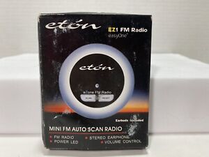 Eton EZ1 Mini FM Portable Radio Auto Scan  EasyOne New with Earbuds RETIRED