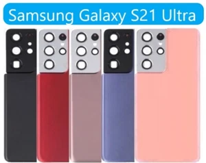 Vetro posteriore Samsung S21 Ultra 5G, ricambio copri batteria con obiettivo fotocamera - Foto 1 di 5
