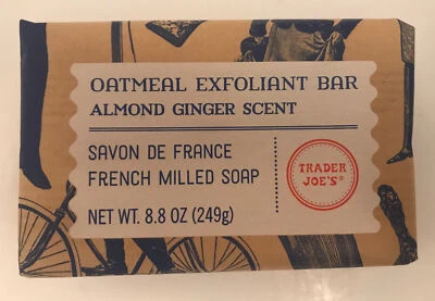 Trader Joe's Oatmeal Exfoliant Bar Almond Ginger Scent Savon De France 8.8oz Bar - Image 1 of 2
