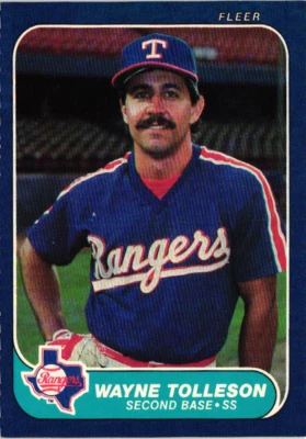 1986 Fleer - Wayne Tolleson #573 - Rangers - Image 1 of 2