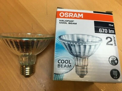 SELTENE OSRAM 64845 FL HALOGEN HALOPAR 30 COOL BEAM 75W Flood 30° E27 670 LUMEN  - Bild 1 von 3