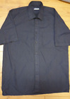 Tom Hagan Short Sleeve Black Pin Stripe Shirt, Xl, 43-44cm