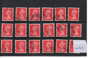 GB - Machin (AM 462) 41p value x 18 - SG Y1714 - SG Cat £27 - fine cancel - Picture 1 of 1