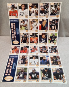 NFL Chicago Bears 2006 hoja completa 13 tarjetas (2) hojas tribune L Briggs - Imagen 1 de 3