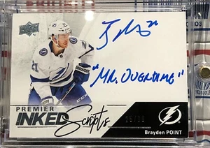 2018-19 UPPER DECK PREMIER BRAYDEN POINT, #IS-BP, AUTO, INKED SCRIPTS, SER#25/99 - Picture 1 of 3