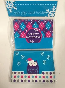 Gift Card Or Money Holders Six Pack Christmas Holiday Happy Holidays - Picture 1 of 5