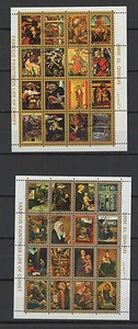 Christusbilder Umm Al Qiwain 2 Blatt 16 kleine Marken gestempelt / T1455 - Bild 1 von 1