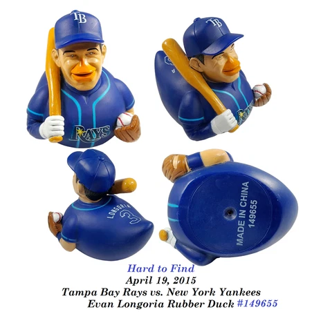 2015 Promotions Tampa Bay Rays vs. New York Yankees - Evan Longoria Rubber Duck Cover