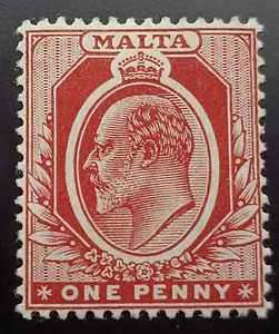 Malta 1907 Stamp SN # MT 32 King Edward VII 1 P MINT NH Lot 209 - Picture 1 of 2