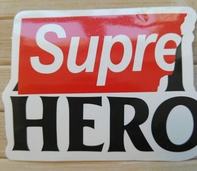 x2 Superhero Vinyl Sticker Laptop Waterproof Skateboard Car Decal Phone Board - Image 1 of 2