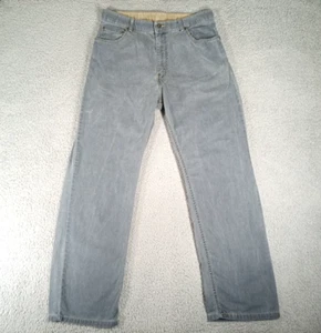 VTG Dockers Jeans Mens Sz 33x32 Gray 90s Field Stretch Straight Workwear - Picture 1 of 13