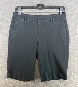 Lauren Ralph Lauren Women’s Black Chino Shorts Logo Zip Button Pockets Size 4 - Picture 1 of 10