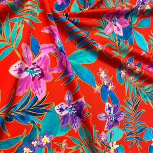 FREE SHIPPING Stretch Fabric Purple Cayennes Print 60" Swimsuit Spandex By Yard - Picture 1 of 5