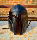 Star Wars Mandalorian Black Helmet For Larp / Costume Play Perfect For Gift Item