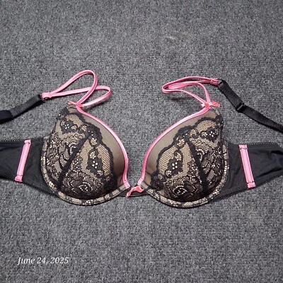 B.Tempt'd by Wacoal Bra Women Size 36 B First Alert Push Up 958107 Black Lace - Image 1 of 4
