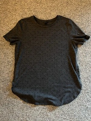 Suéter Ann Taylor Gris con Lunares Negros Tejido Manga Corta Talla S Foto 1 de 2