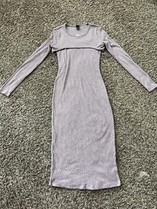 Wild Fable Langarm Mauve Bodycon Pullover Kleid & Achselzucken Set Gr. S - Bild 1 von 7