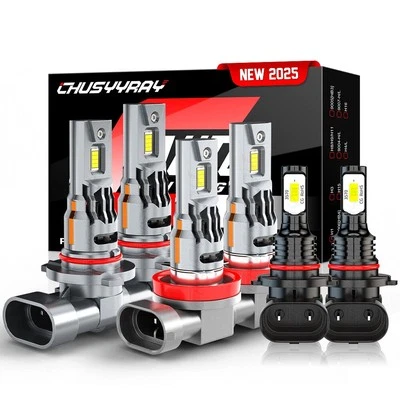 For Lincoln Aviator 2003-2005 LED Headlight High/Low + Fog Light Bulbs Combo KIT - Image 1 of 4