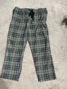 BEVERLY HILLS POLO CLUB FLEECE LOUNGE PYJAMAHOSE Herren Gr. XL grau KARIERT - Bild 1 von 5