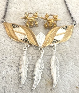 PENDIENTES COLLAR SUROESTE ORO PLATA DE COLECCIÓN Montana? LOTE - Imagen 1 de 5