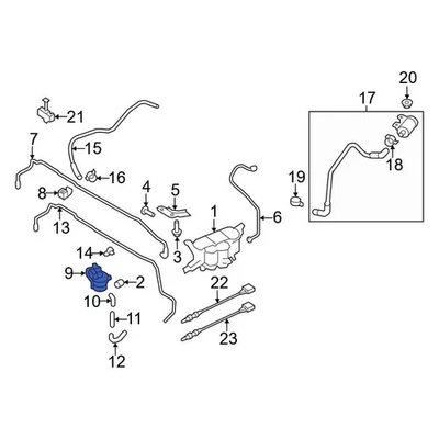 For Audi S4 10-16 Audi Evaporative Emissions System Leak Detection Pump Foto 1 de 4