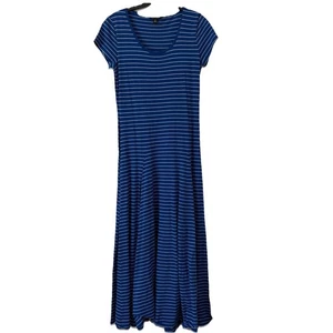 Lauren Ralph Lauren Damen T-Shirt Maxikleid Damen mittelblau gestreift gebraucht, in einwandfreiem Zustand - Bild 1 von 10