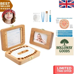 Airtight Baby Teeth Storage Box with Vintage Photo Frame - Perfect Gift - Picture 1 of 13