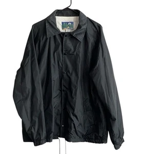 VTG Ozark Trail Coaches Jacket Men’s Black Large Lined Nylon NWT - Picture 1 of 7
