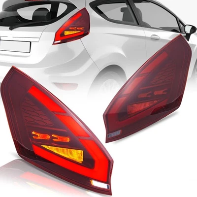2*VLAND LED Red Tail Lights For 2008-19 Ford Fiesta Hatchback W/Dynamic Signal - Image 1 of 4
