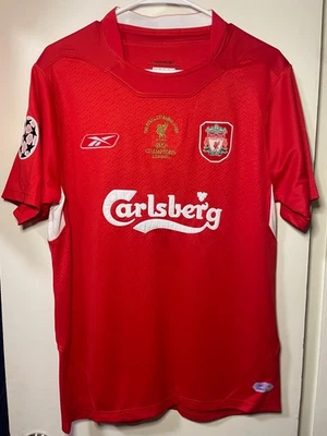 Liverpool 2004/05 Home UCL Final Jersey, Gerrard #8 - Image 1 of 2