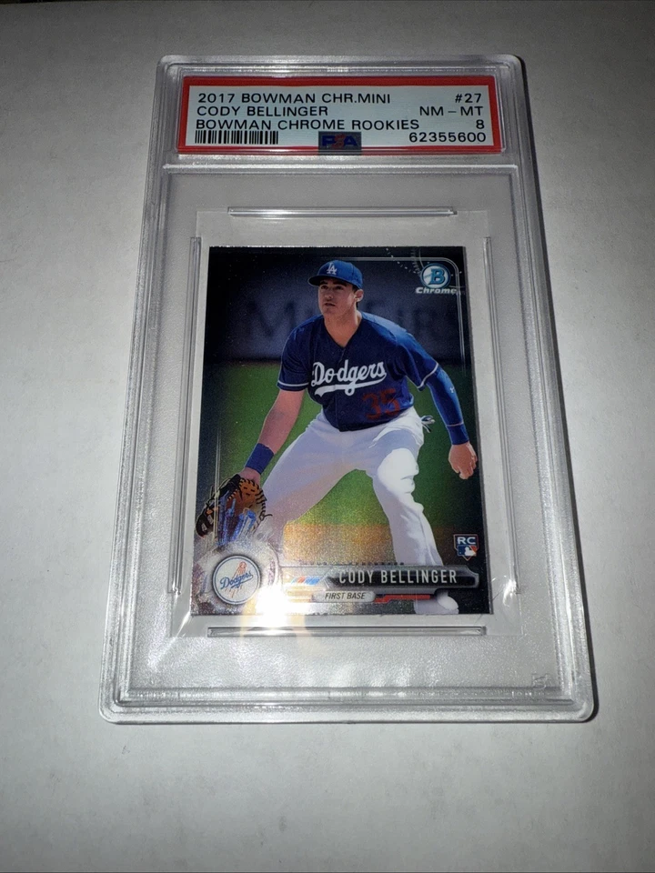 Bowman Chrome Mini #27 2017 Cody Bellinger Dodgers radiocontrol novato PSA 8 casi nuevo-como nuevo Foto 1 de 1