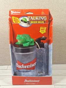 Vintage 1996 Budweiser Frosch sprechender Bierkrug Bud-Weis-Er - Bild 1 von 7