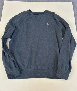 Maglione pullover manica lunga Psycho Bunny uomo 7 XL blu maculato logo ricamato - Foto 1 di 9