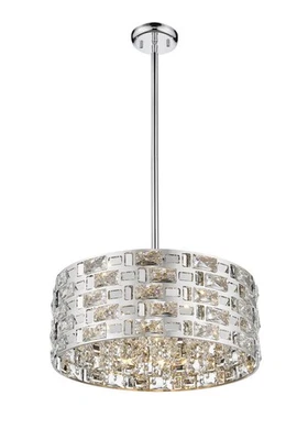 Colgante de cristal regulable Z-Lite Aludra 5 luces 18" de ancho Foto 1 de 4