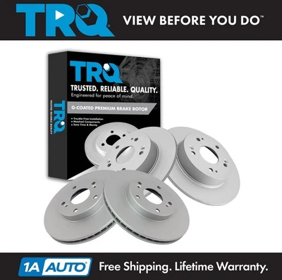 Juego de rotores de freno delanteros y traseros TRQ para Honda Accord 2005-2017 Foto 1 de 4