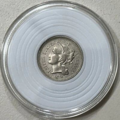 1873 P Nickel Three Cent XF+ Great Details - Free Shipping - Image 1 of 4