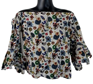 ANTONIO MELANI Liberty Art Floral Earth Stoff Schulterfrei Kate Bluse Top - Bild 1 von 12