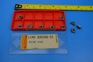 Insertos Sandvik Coromant x 10 LCMX 030308-53 03 03 08 H13A K20 8N455370 - Imagen 1 de 3