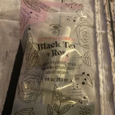 Bolero Beverly Hills 黑茶 + 玫瑰果冻面部精华 1 盎司 全新 — 第 1/2 张图片
