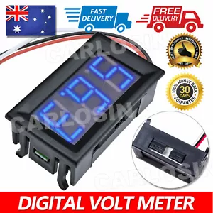 0-100V LED Display Digital Voltmeter Car Gauge Voltage Volt Panel Meter 3 Wire - Picture 1 of 8