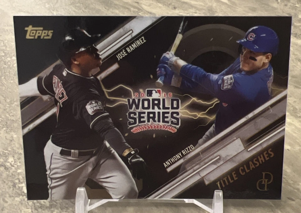 2024 Topps Dynamic Duals Jose Ramirez & Anthony Rizzo #TC-8 Title Clashes Cubs - Image 1 of 2