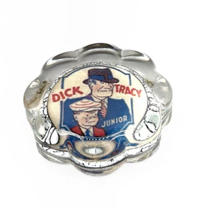 Antique 1930's DICK TRACY Comic Illustrated Glass Paperweight – SUPER RARE Find - Picture 1 of 7
